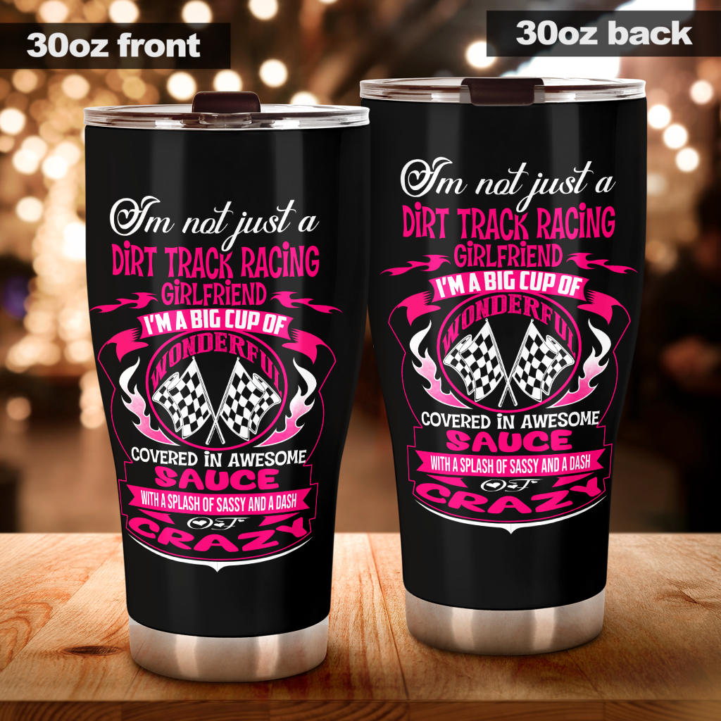dirt track racing girlfriend tumbler