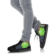 Drag Racing Skull Thunder High Top Shoes