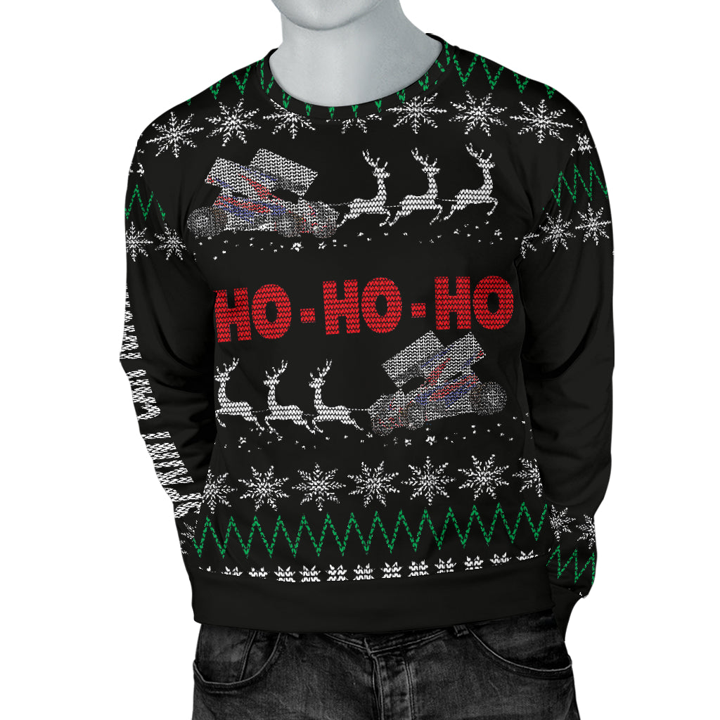 Sprint car racing men's ugly sweater