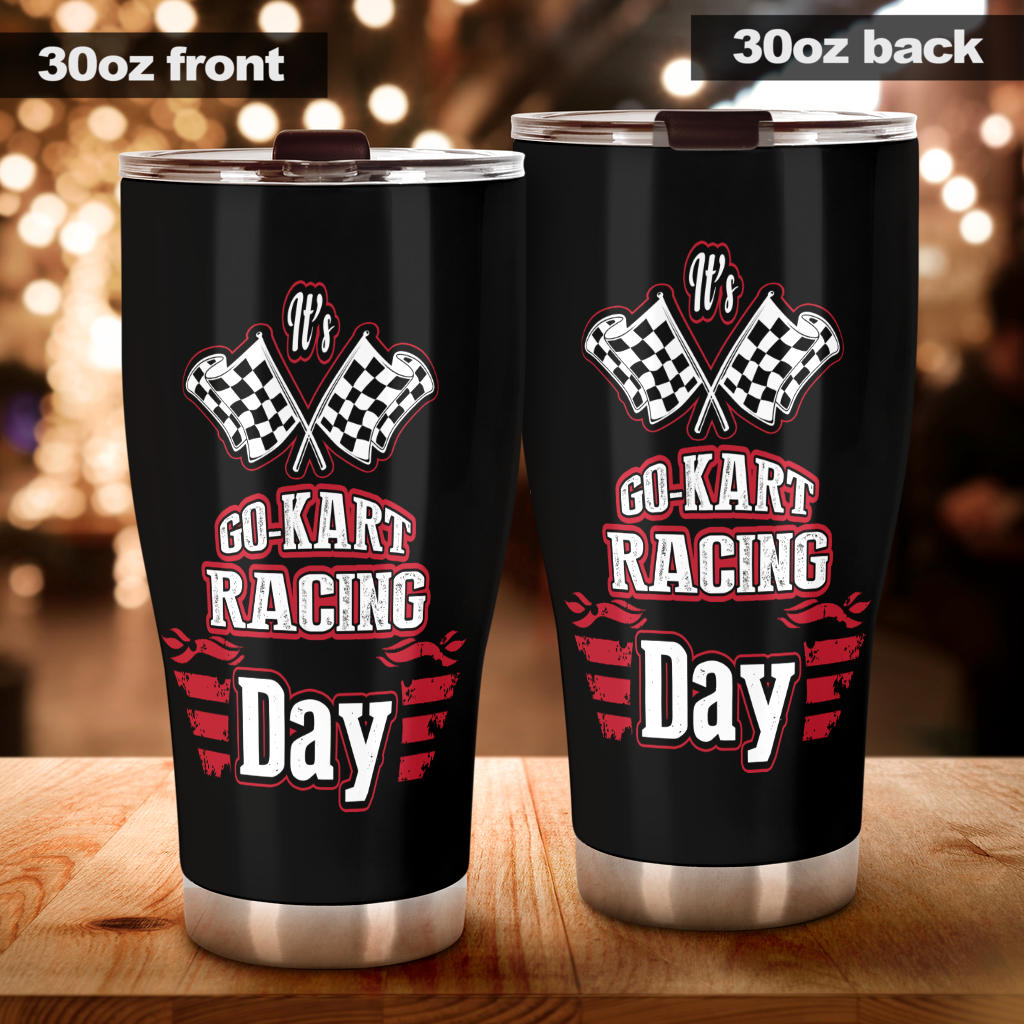 go kart racing tumbler
