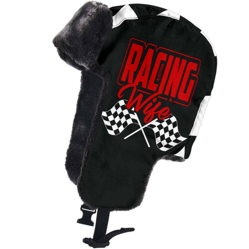 Racing Wife Checkered Trapper hat