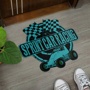 Custom shaped sprint car non-wing door mat