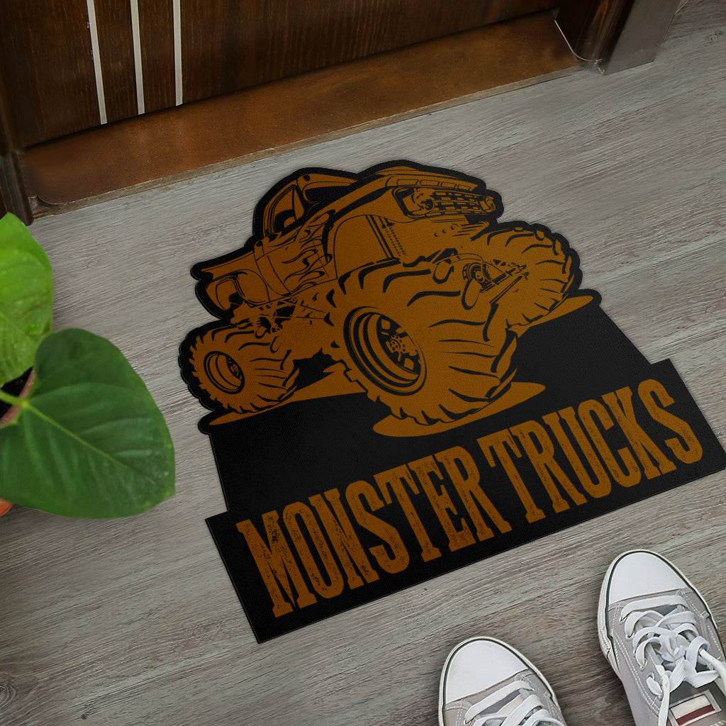 Custom Shaped Monster Trucks Door Mat
