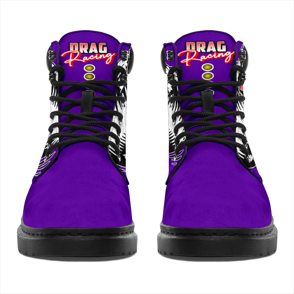 Drag Racing All-Season Boots purple