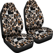 Racing checkered Leopard Seat Covers