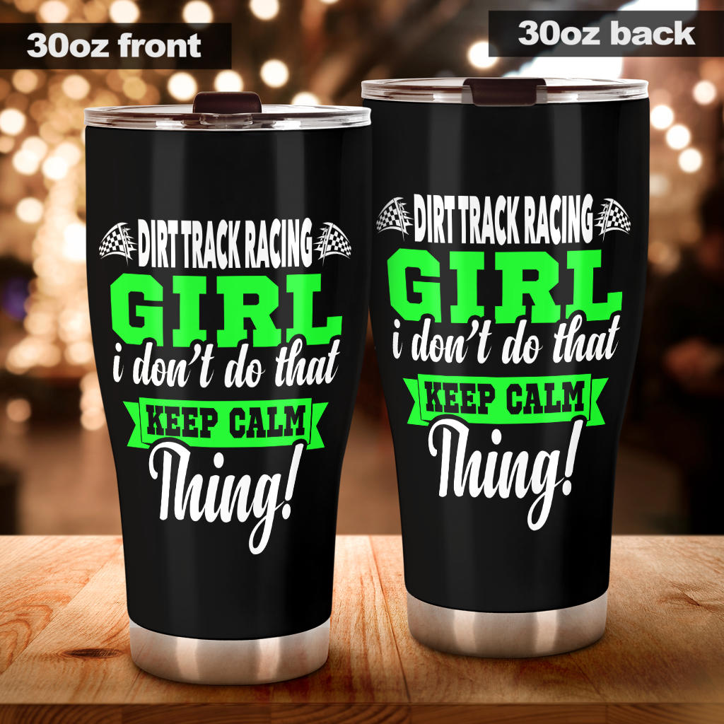 dirt track racing girl tumbler