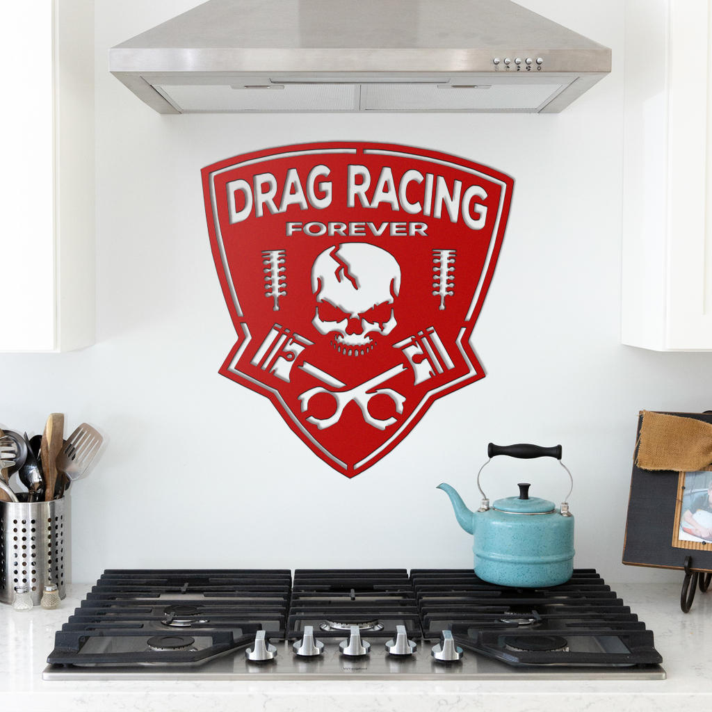 Drag Racing Forever Metal Sign