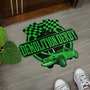 Custom shaped demolition derby door mat