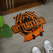 Custom shaped late model door mat