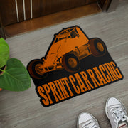 Custom shaped sprint car non-wing door mat