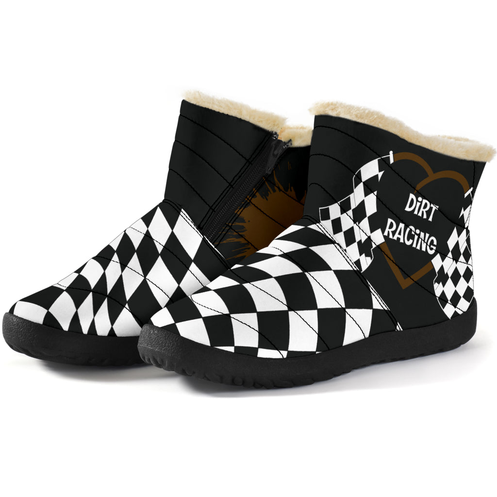 Racing Heart Cozy Winter Boots