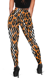 Racing Leopard Checkered Leggings