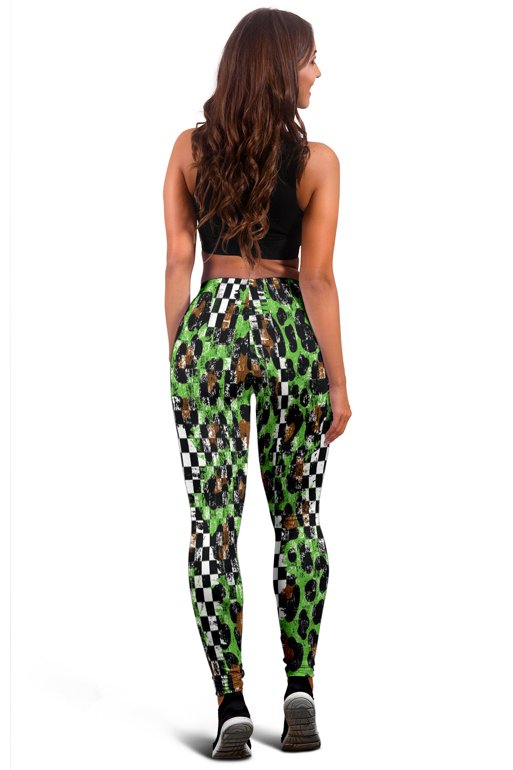 Racing Leopard Checkered Leggings