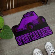Custom shaped sprint car non-wing door mat
