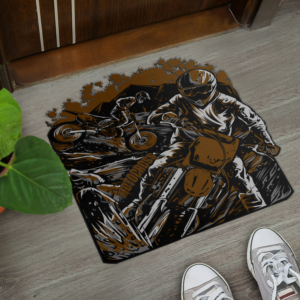 Custom Shaped Motocross Door Mat