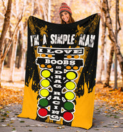 I'm A Simple Man Drag Racing Blanket