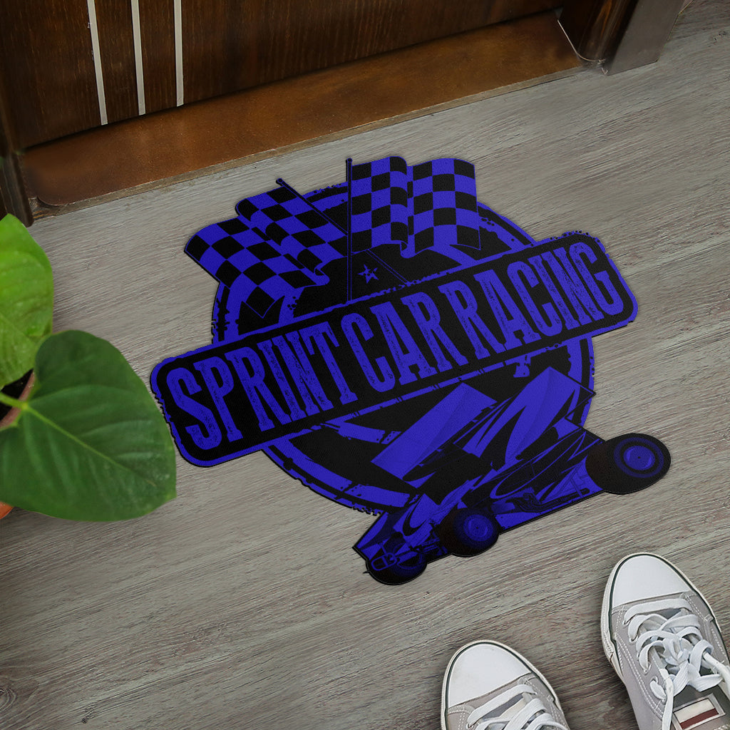 Custom shaped sprint car door mat