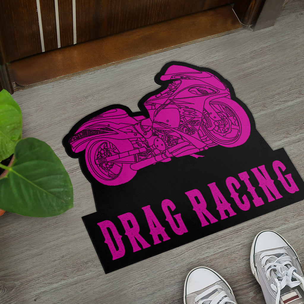 Custom Shaped Drag Racing Bike Door Mat