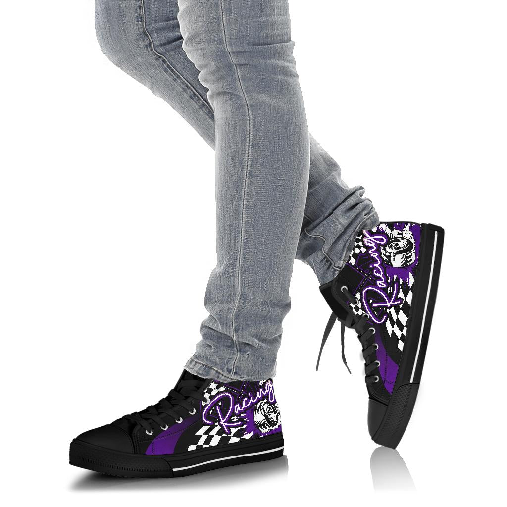 Racing High Top Shoes purple