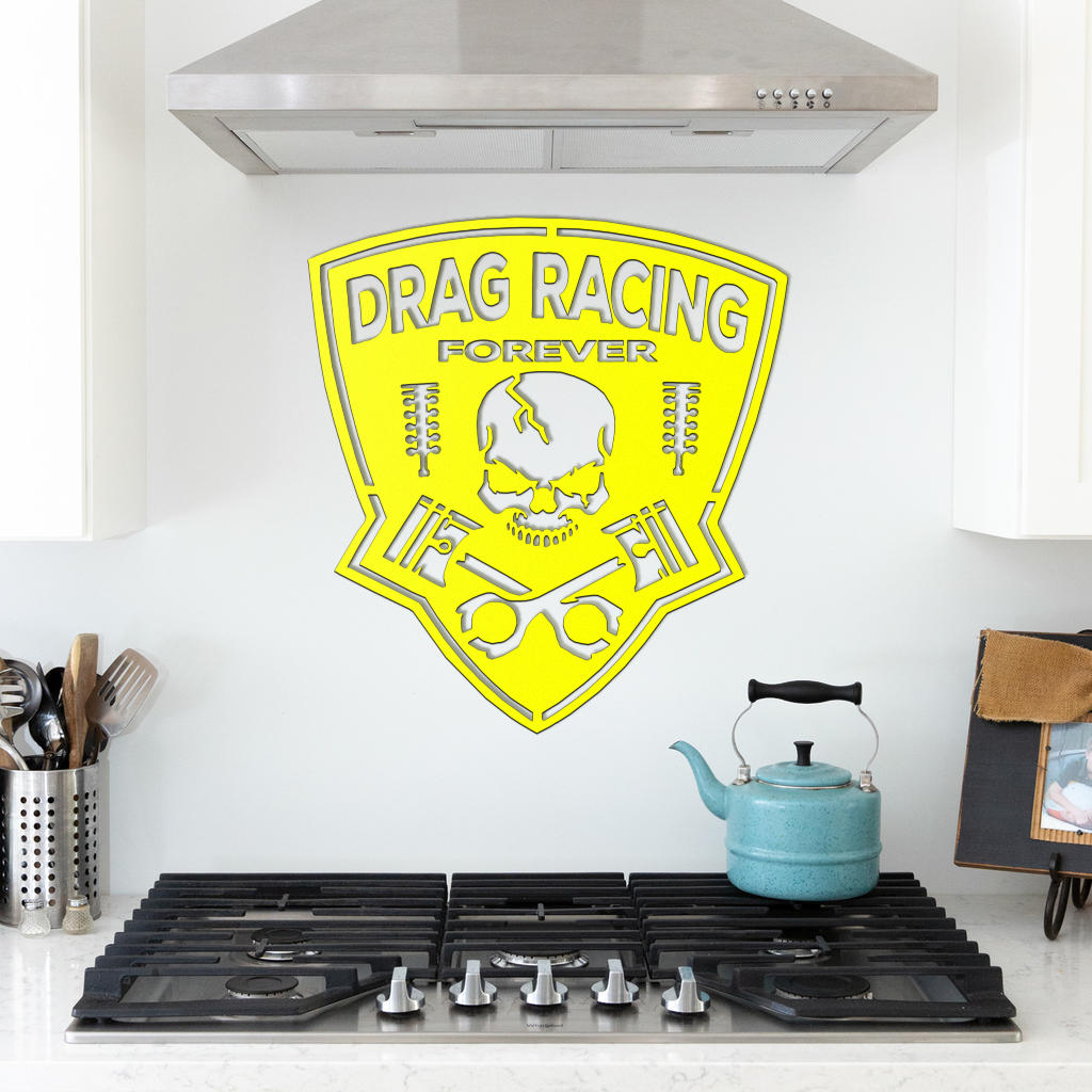 Drag Racing Forever Metal Sign