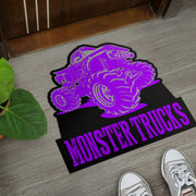 Custom Shaped Monster Trucks Door Mat