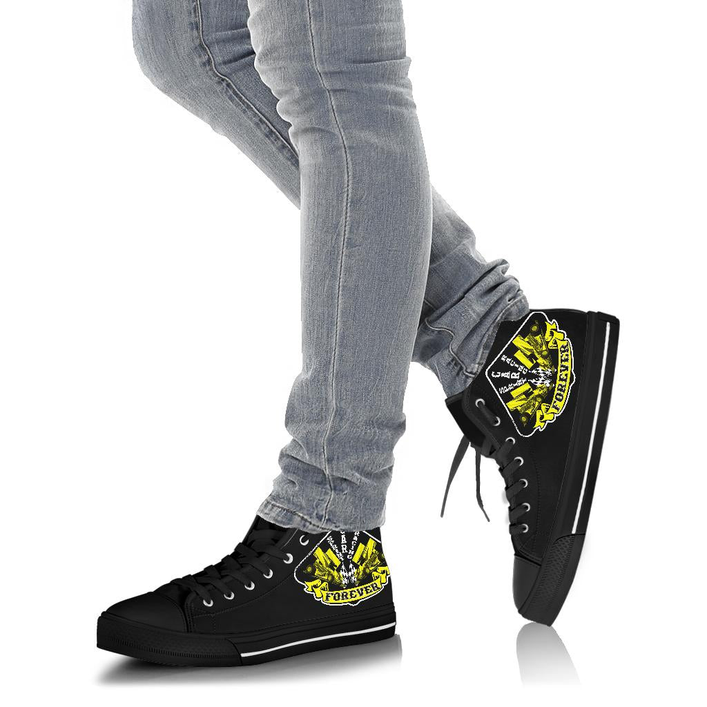 Sprint Car Racing High Top Shoes