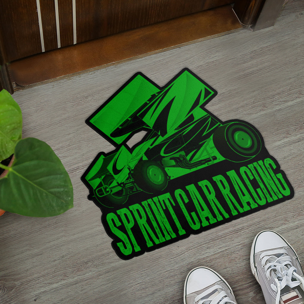 Custom shaped sprint car door mat