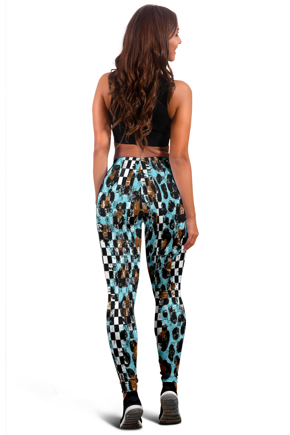Racing Leopard Checkered Leggings