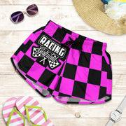Racing Girlfriend Checkered Shorts