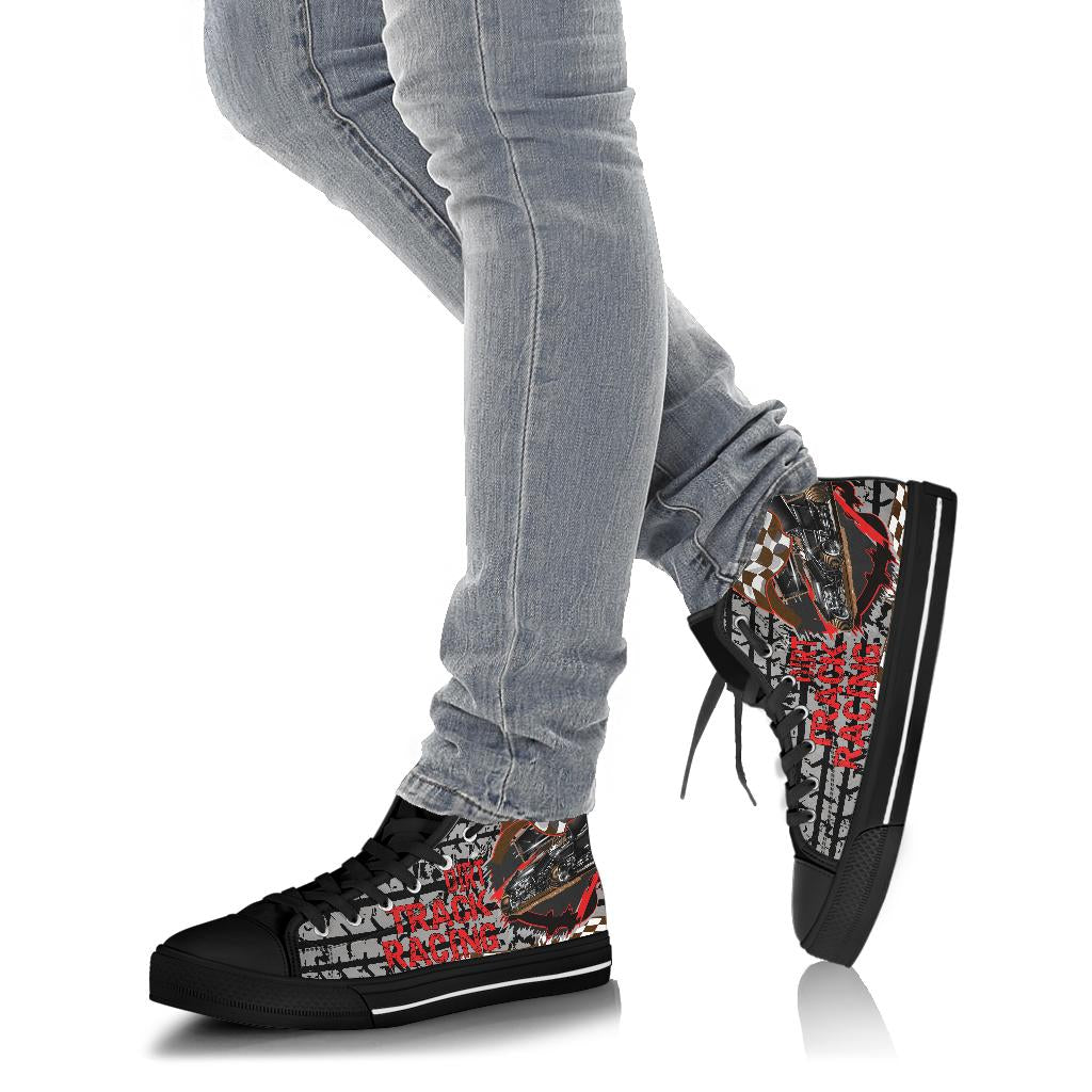 Dirt Track Racing Sprint Car High Top Shoes