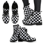 racing checkered boots