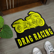 Custom Shaped Drag Racing Bike Door Mat
