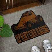 Custom shaped sprint car non-wing door mat