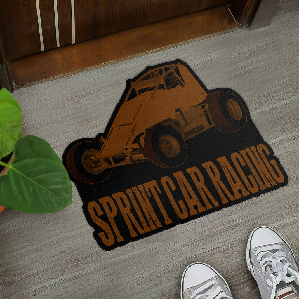 Custom shaped sprint car non-wing door mat