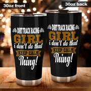dirt track racing girl tumbler