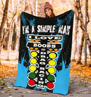 I'm A Simple Man Drag Racing Blanket