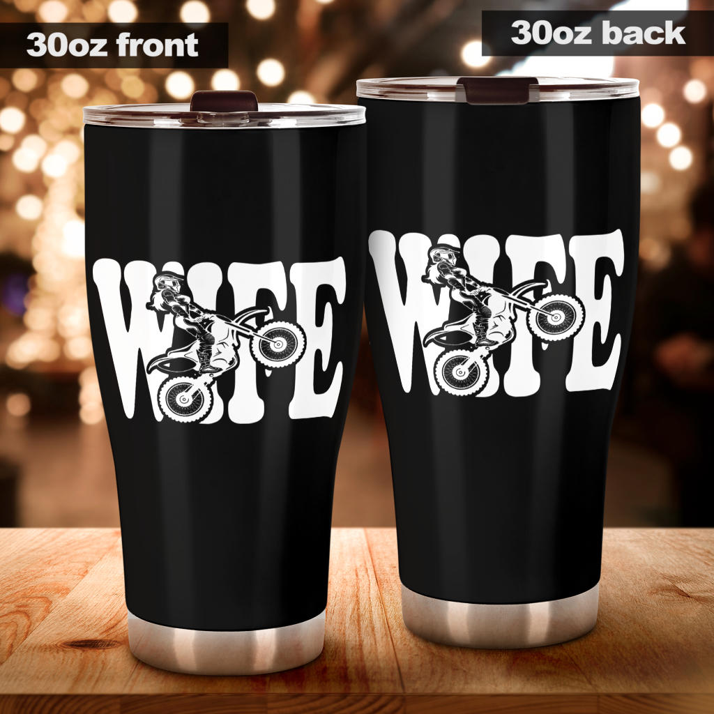 motocross wife tumbler