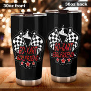 Go-kart racing girlfriend tumbler