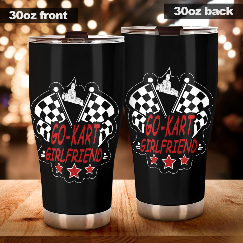 Go-kart racing girlfriend tumbler
