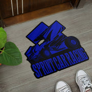 Custom shaped sprint car door mat