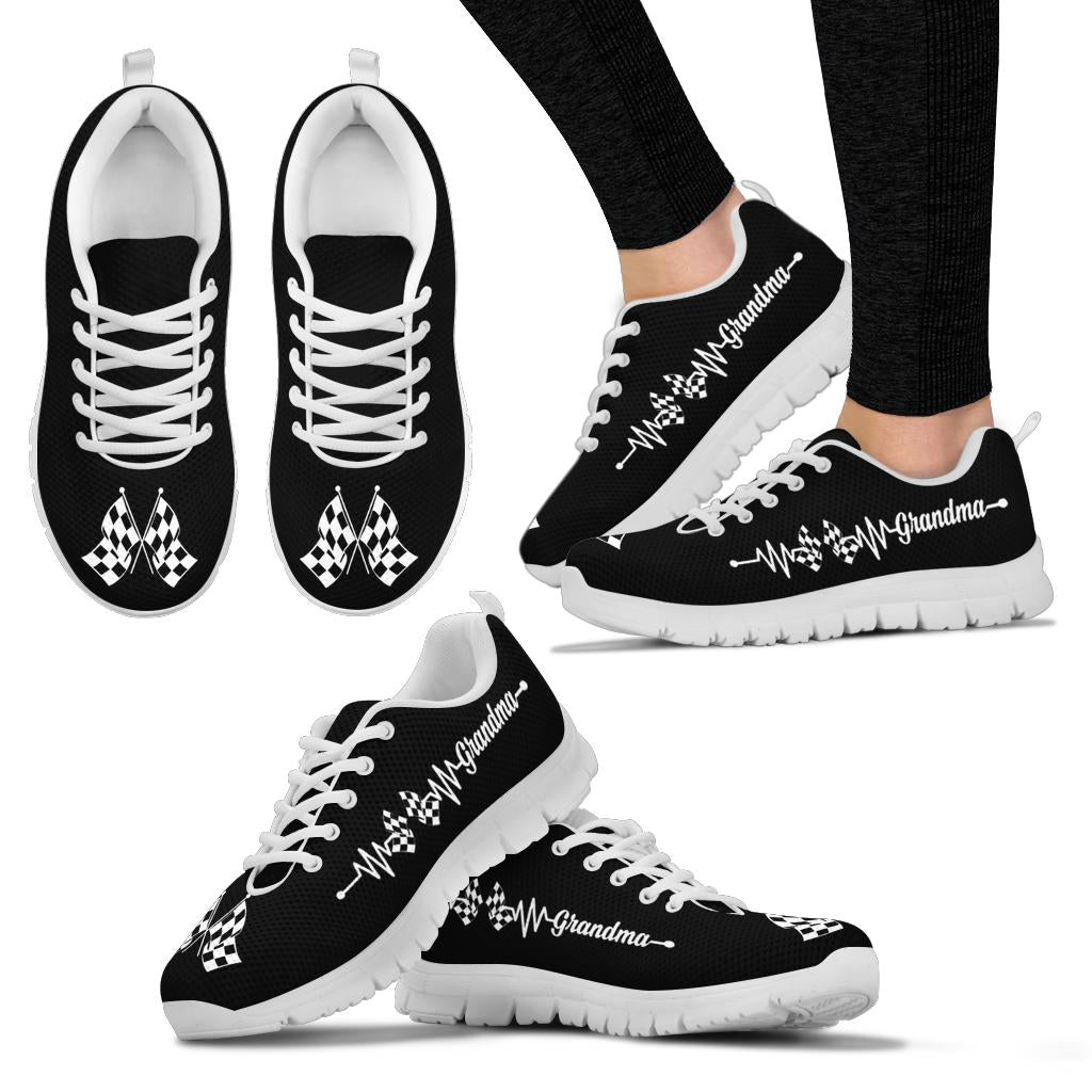 Racing Grandma Heartbeat Running Sneakers