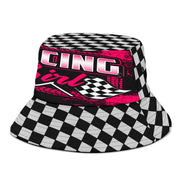 Racing Girl Checkered Bucket Hat
