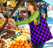 Racing Checkered Grocery Bags