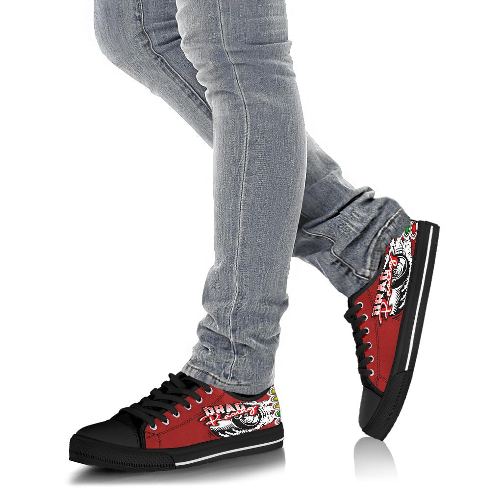 Drag Racing Low Top Shoes red