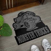 Custom Shaped Monster Trucks Door Mat