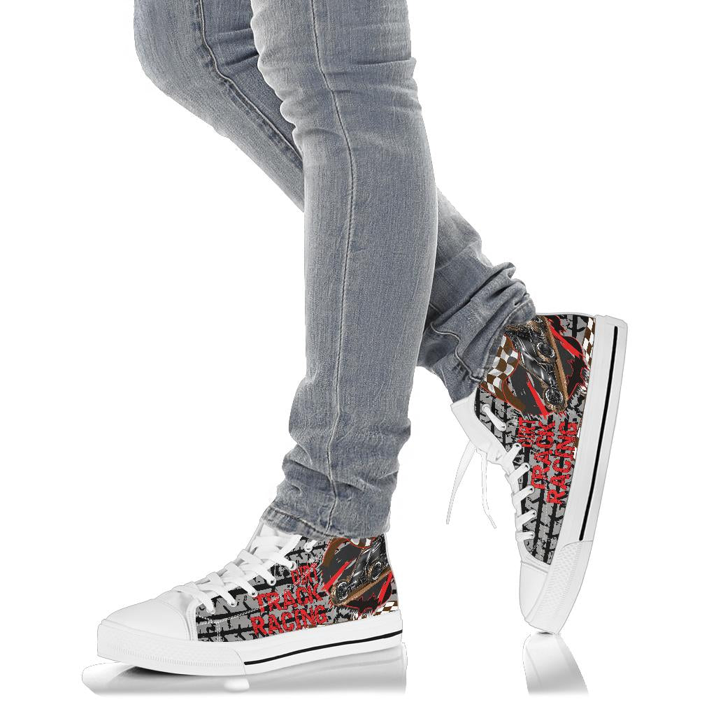 Dirt Track Racing Non Wing Sprint Car High Top Shoes