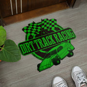 Custom shaped dirt modified door mat