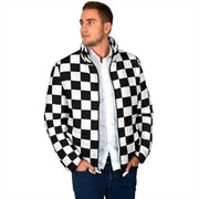 Racing checkered flag padded jackets