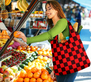 Racing Checkered Grocery Bags