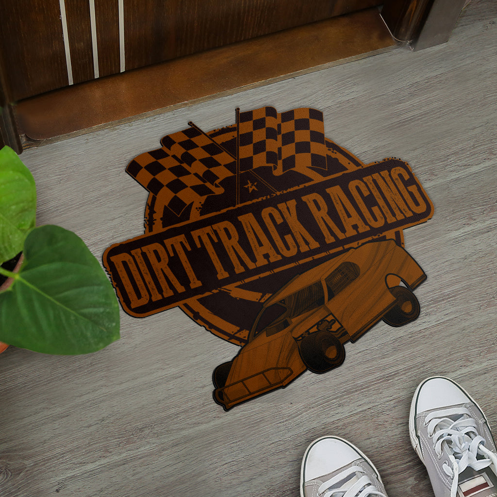 Custom shaped dirt modified door mat